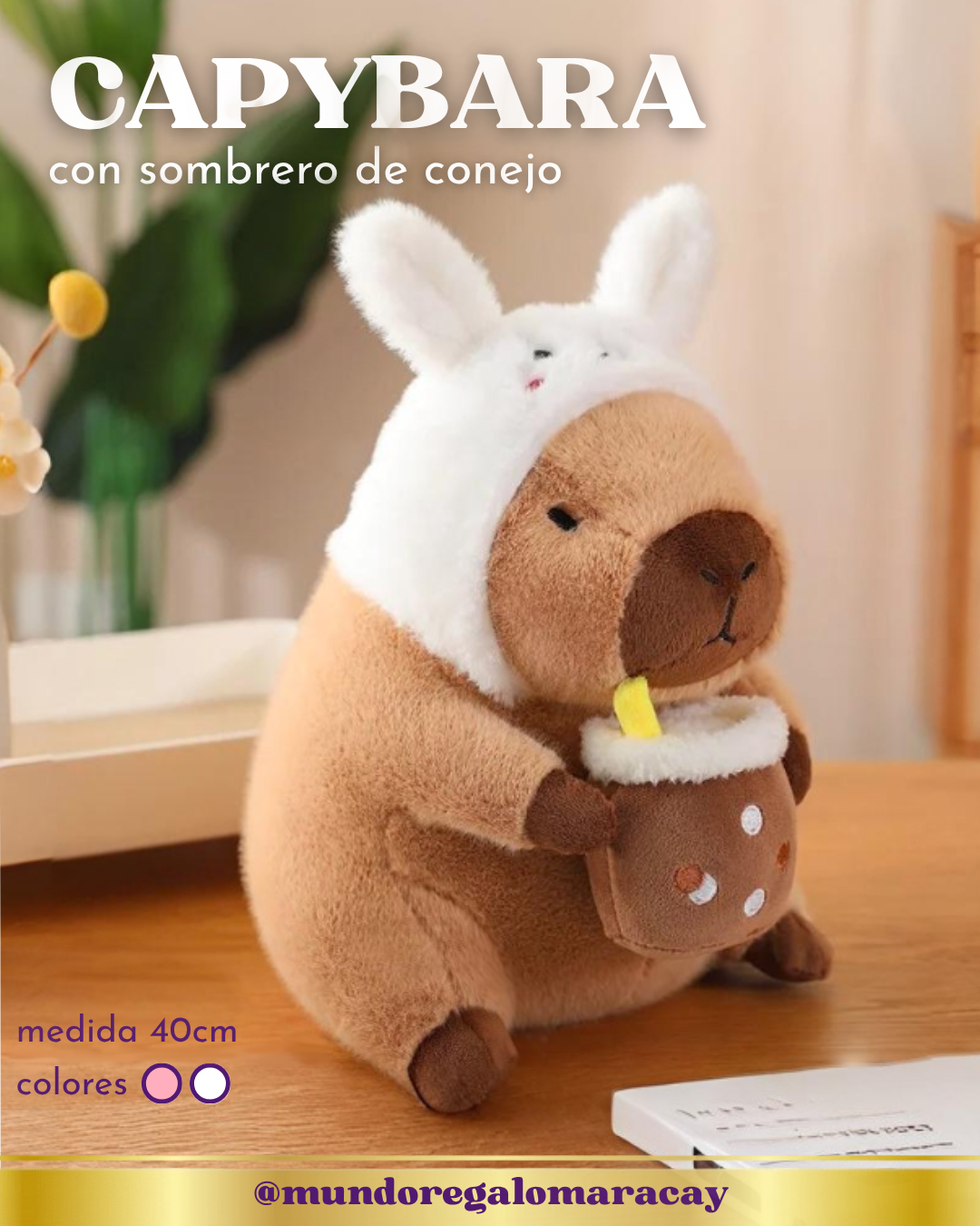 Peluche Capybara Conejo